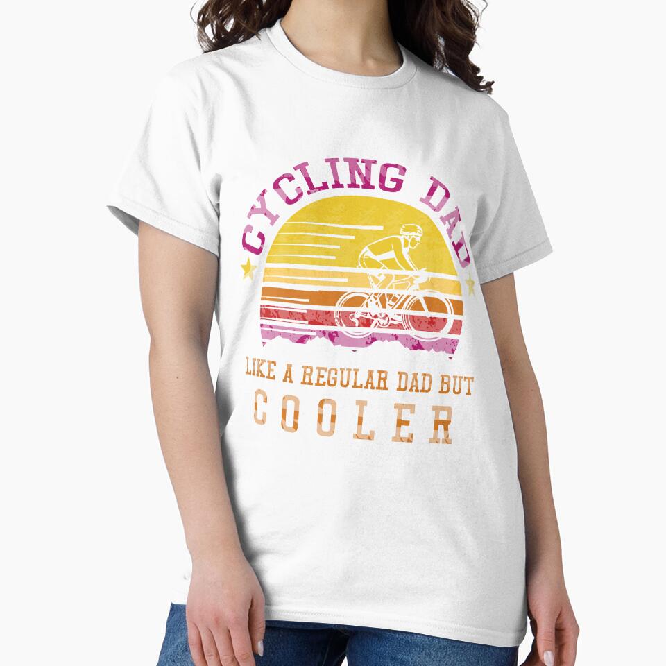 Cycling Dad Like A Regular Dad But Cooler | Funny Vintage Cyclist Father's Day Gift by BeYourOwnHero