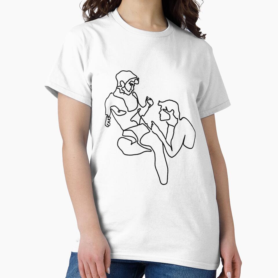 Two boy line contour by gaylineart