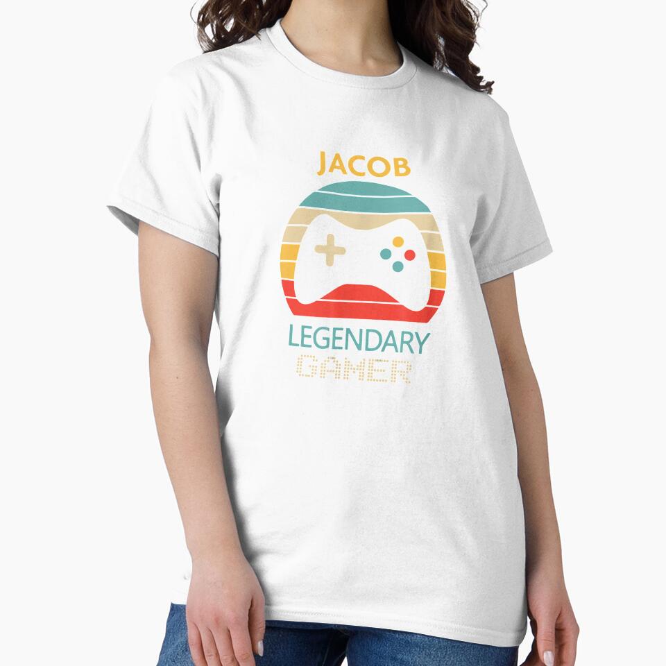 Jacob Name Gift Personalized Legendary Gamer by ninapfvu