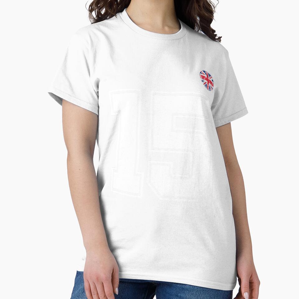 Soccer player Jersey number 15 Uk Flag by LiviuGligoros