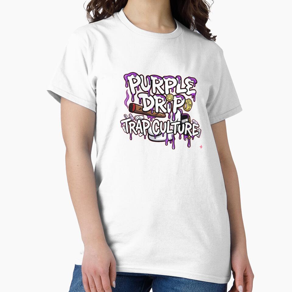 Purple Drip Trap Culture Urban Hip Hop Streetwear Design by SajolCanva