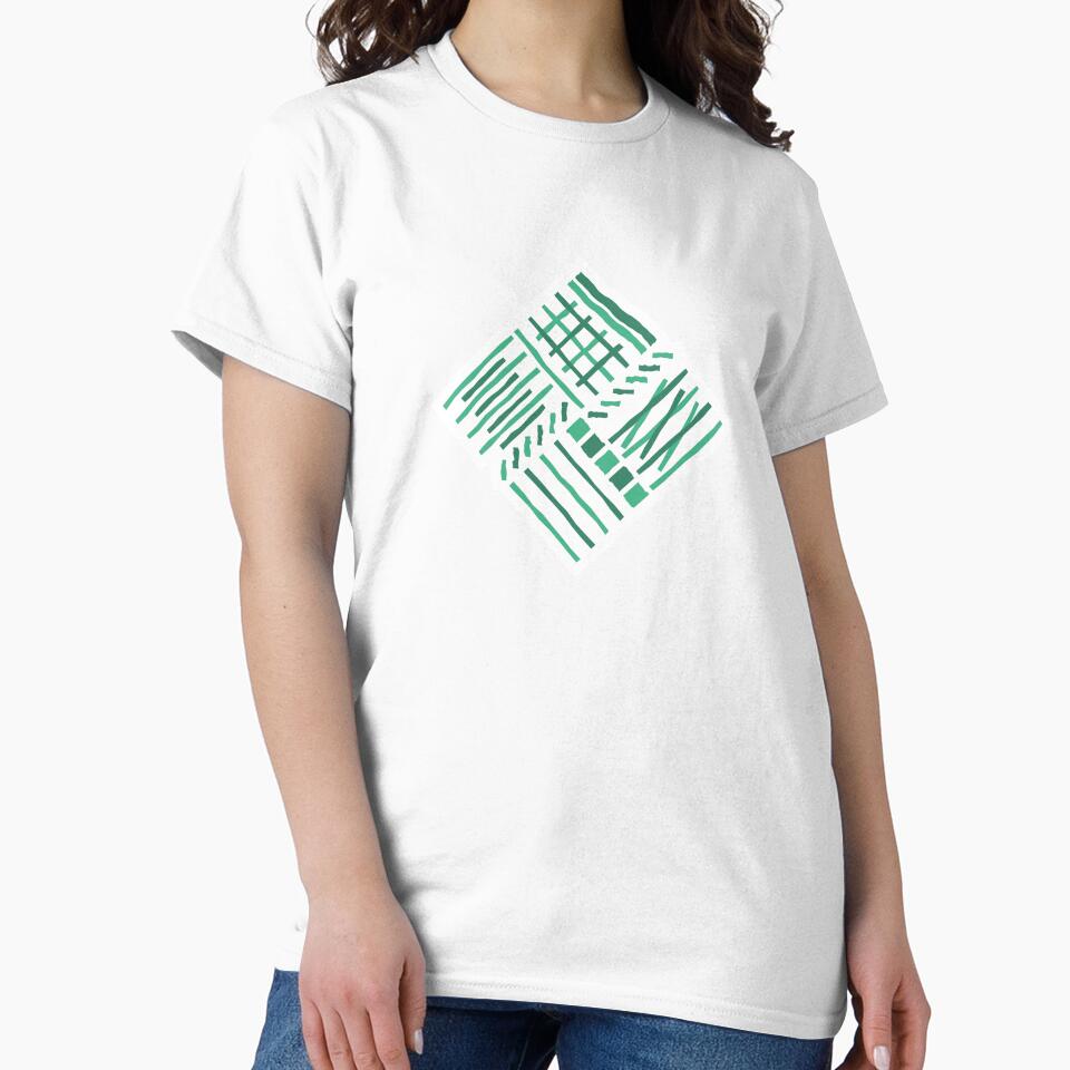 Hand-drawn Crossing Lines Pattern – Green by RoguePatterns