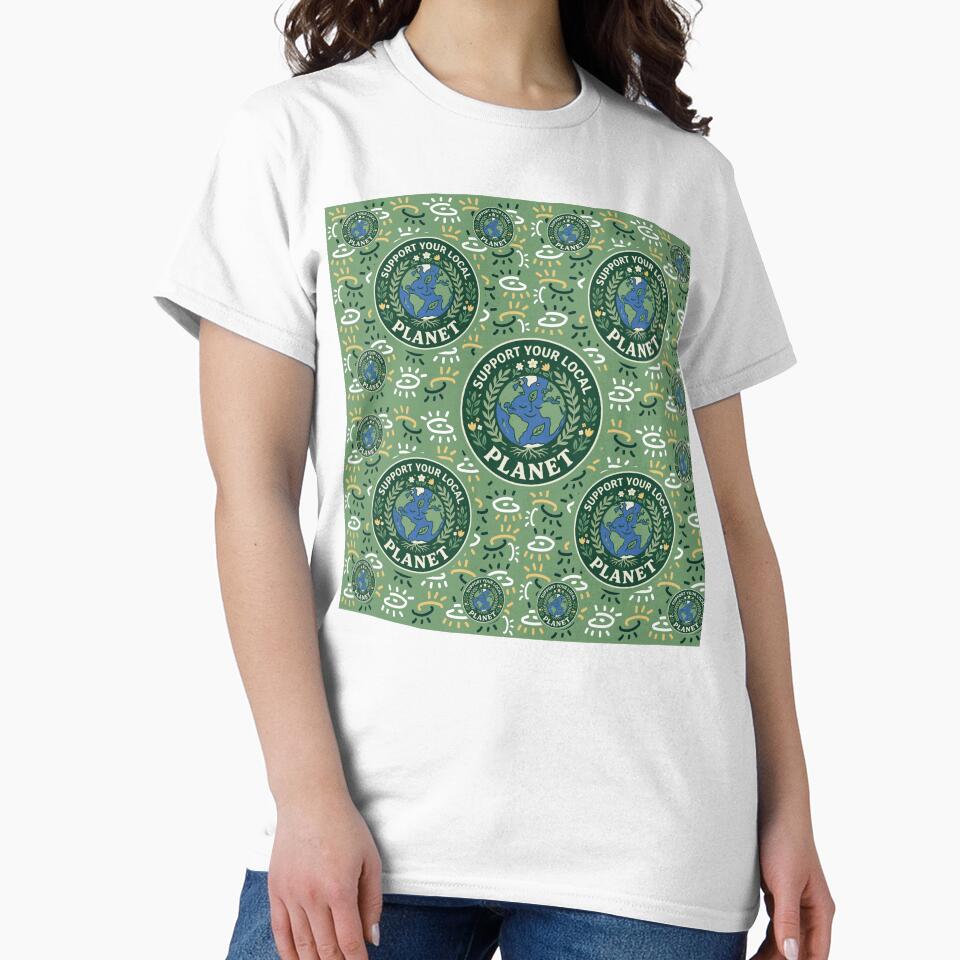 Support Your Local Planet - bogolan by Wolagno