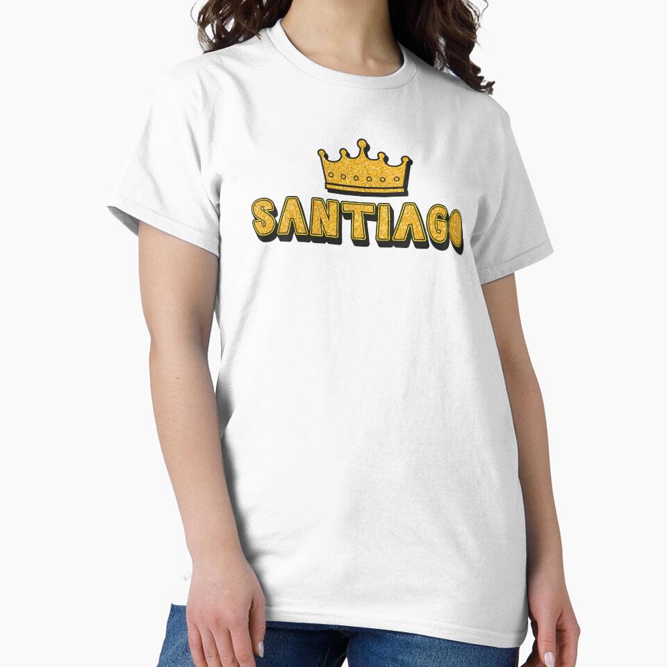 Santiago Personalized Name With Crown - Cool & Funny Custom Gift for Men and Boys by Oussinc