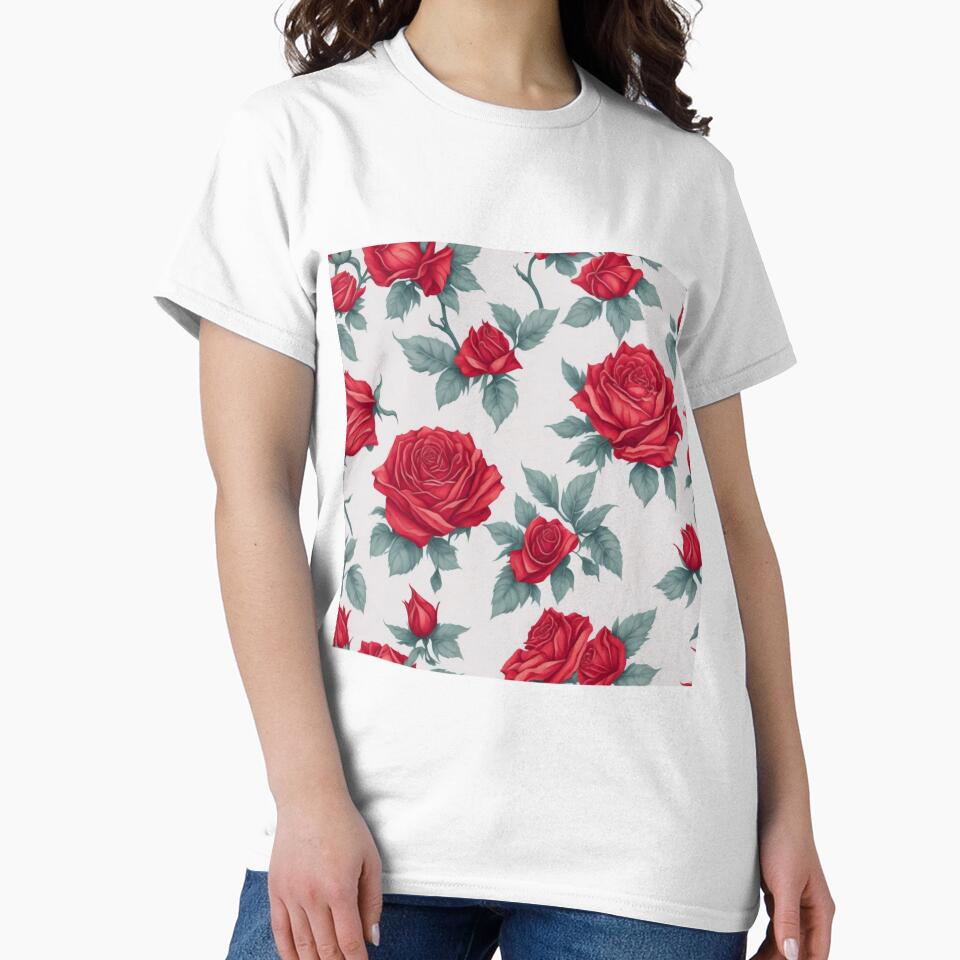 red rose background pattern by Twistedpenda