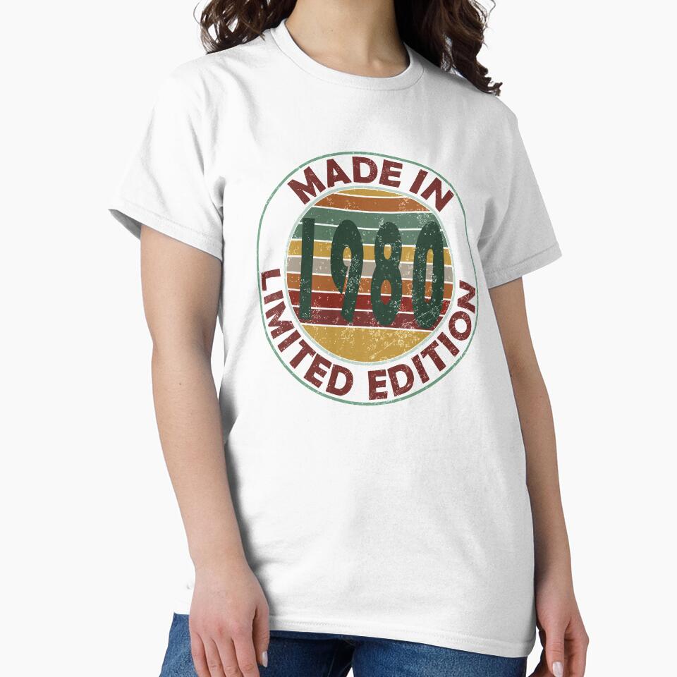 Made In 1980 Limited Edition Retro Vintage by Qudkin