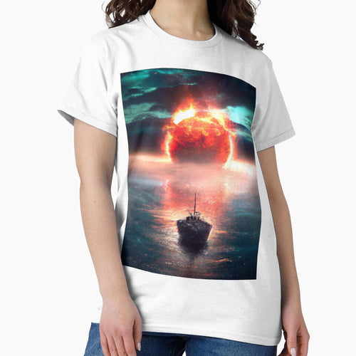 A Voyage Through the Burning Cosmos - Boat in a Sea of Fire and Stars by WBP Mart