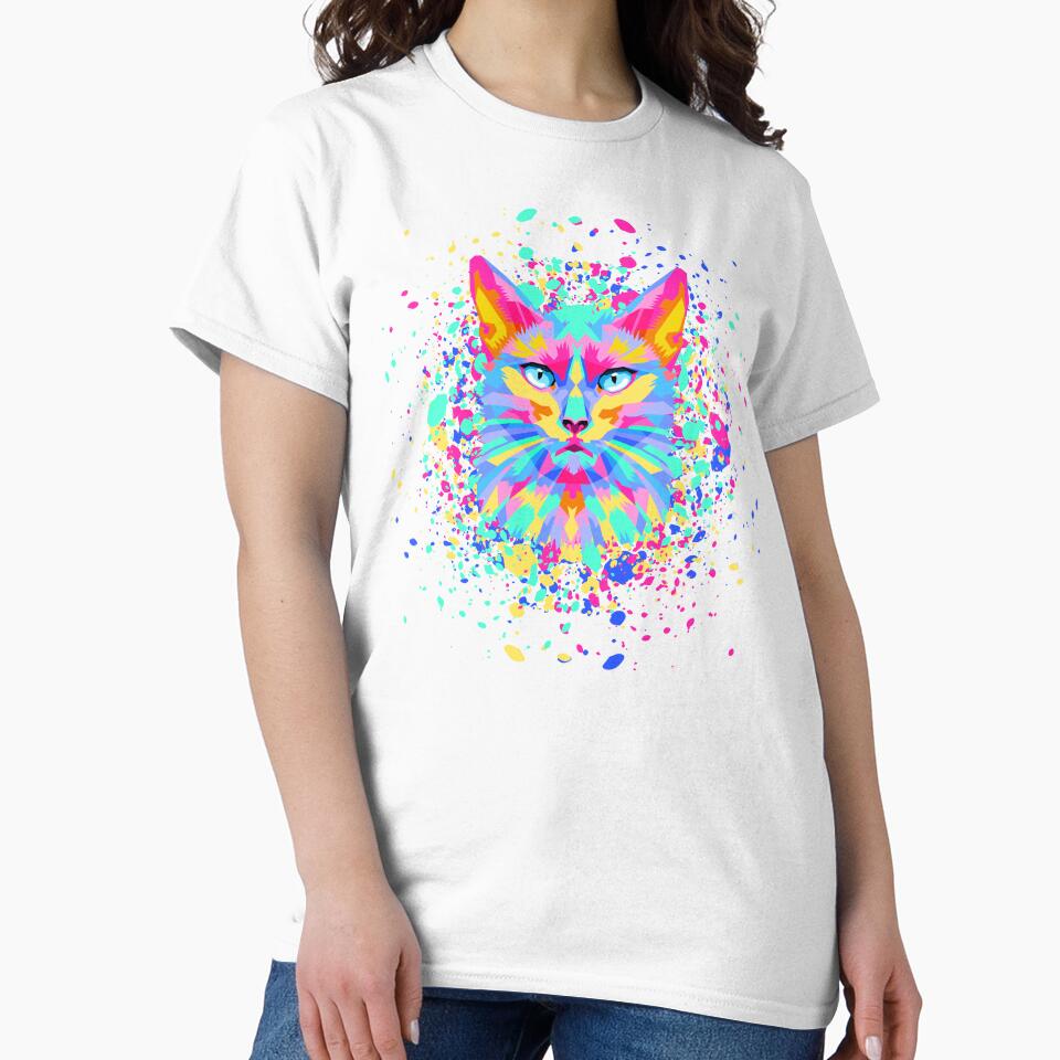 Colorful Cat Paint Splash by SimpleSteve