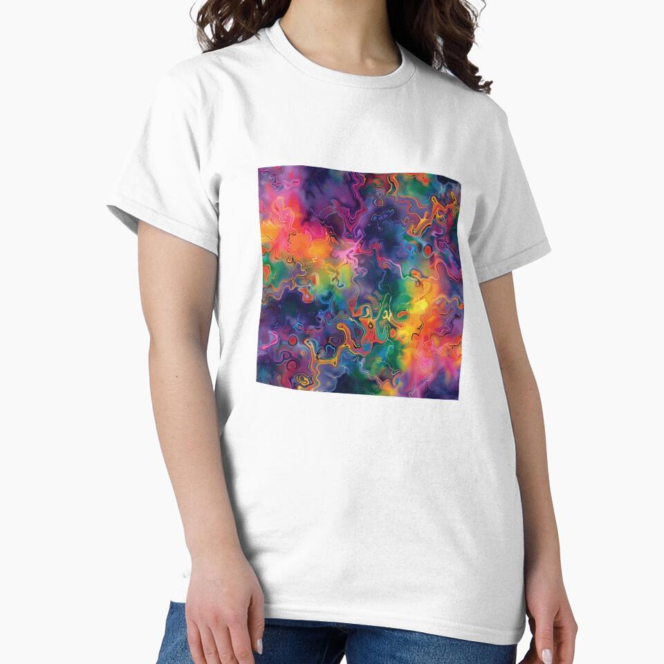 Vibrantly Swirled Rainbow Tie-dye Shirt of Joyful Hues by Getter& Better