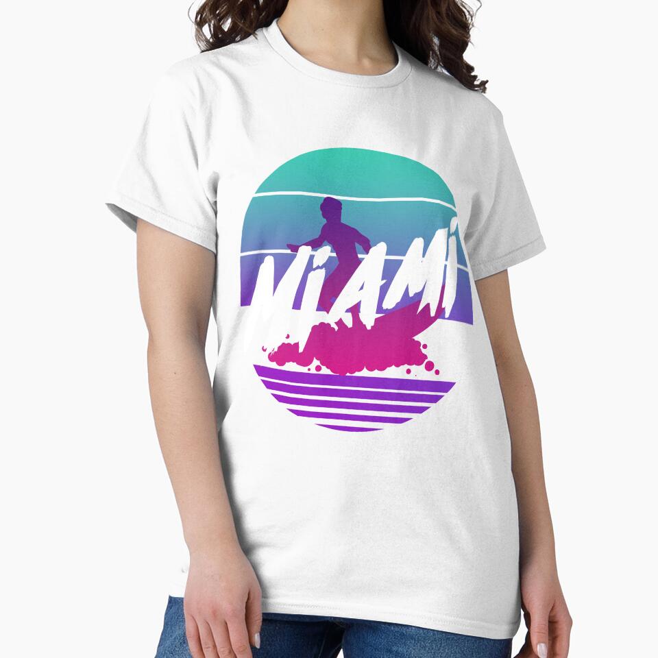 Miami Retro T Shirt by Craig Rooney