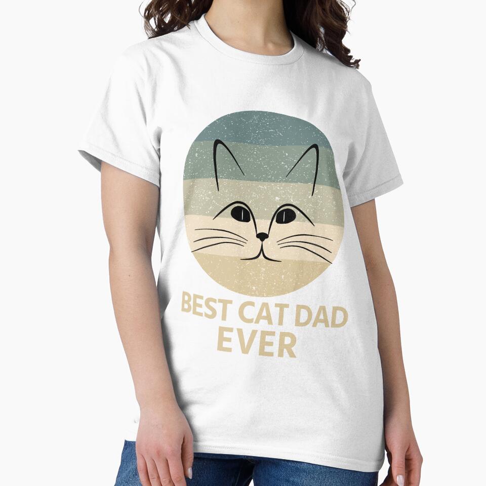 Best Cat Dad Ever Classic T-shirt by devonnen