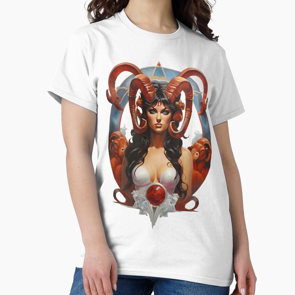 Aries horoscope zodiac sign gift for girlfriend t-shirt zodiac aries gift by X-ecute