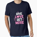 Give Love Get More – Pink Grunge Heart Motivational by MAGDY CANVAS