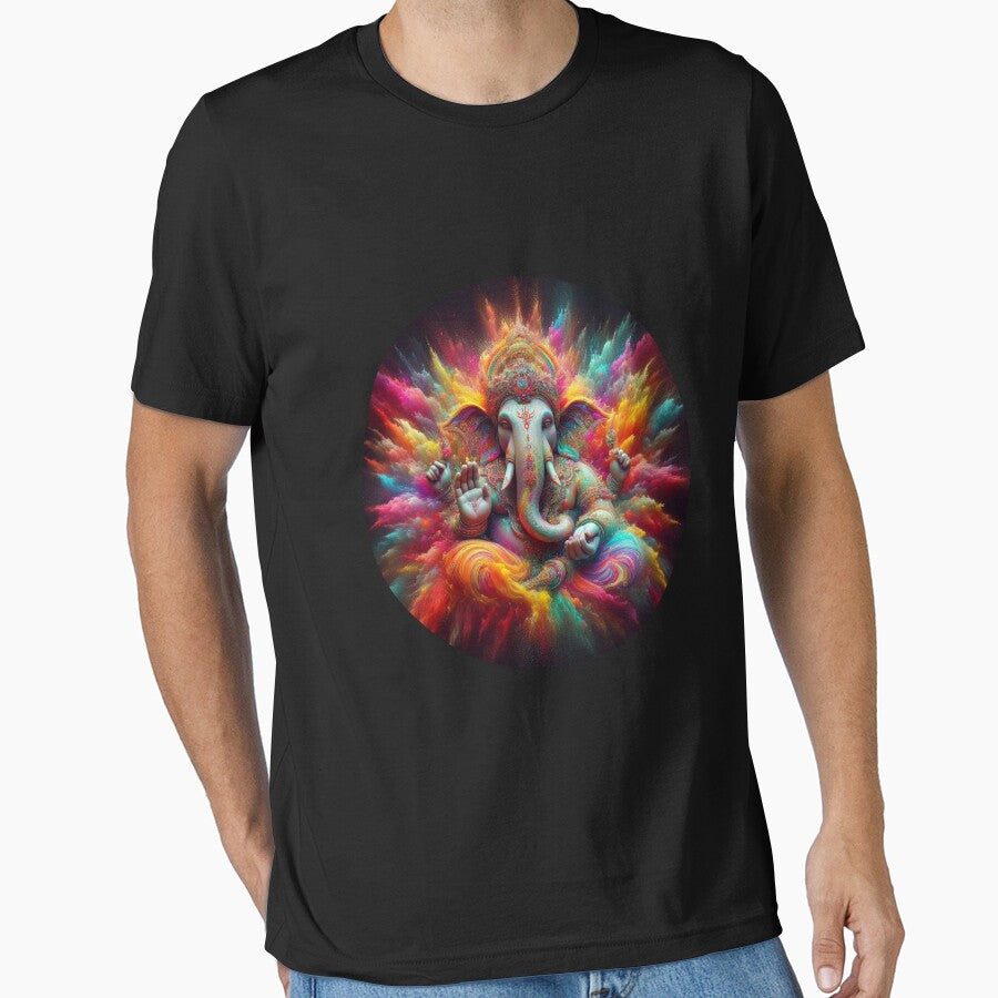 Ganesha pop art Holi festival colorfull by Toms Tee