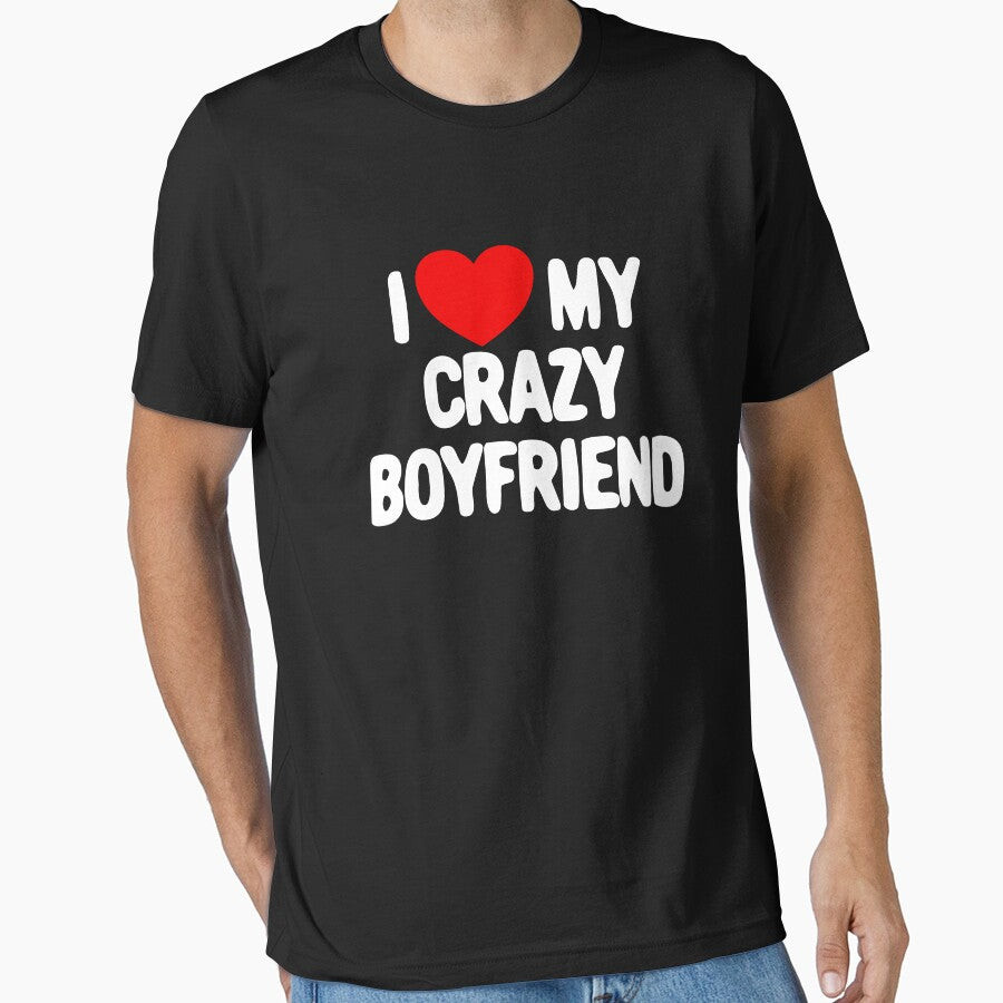 I Love My Crazy Boyfriend Red Heart Love My Crazy Boyfriend Gear by DynamicDesign