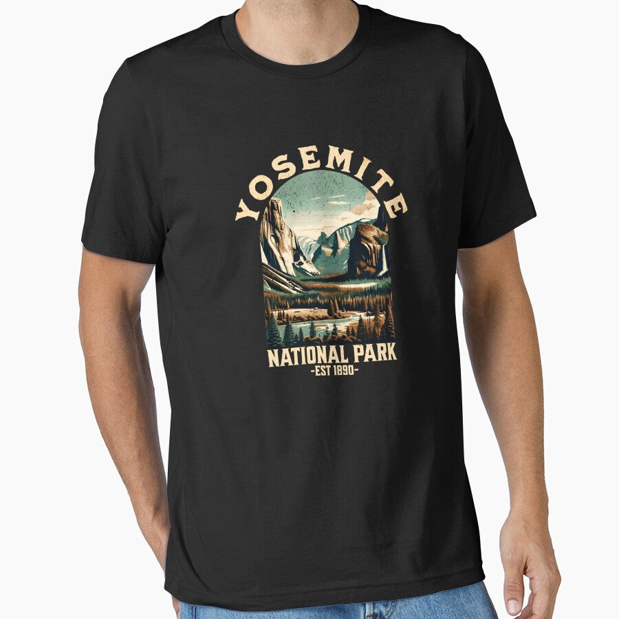 Retro Yosemite National Park USA Vintage Hiking by Vadimwj