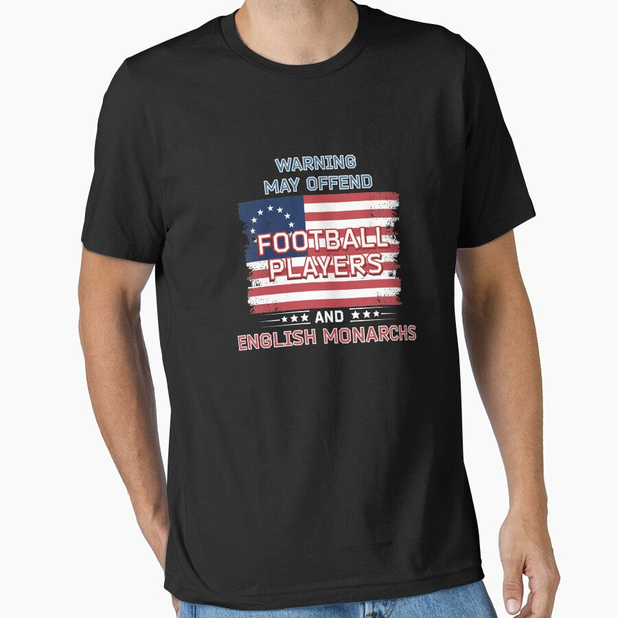 Funny Betsy Ross Flag Warning May Offend Football Players print by jakehughes2015