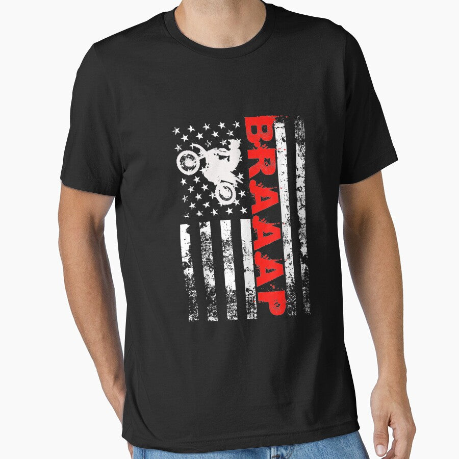 Braaap Vintage USA American Flag by MasonshiNoor