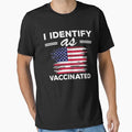 I Identify As Vaccinated Distressed USA Flag Patriotic by LAXIR