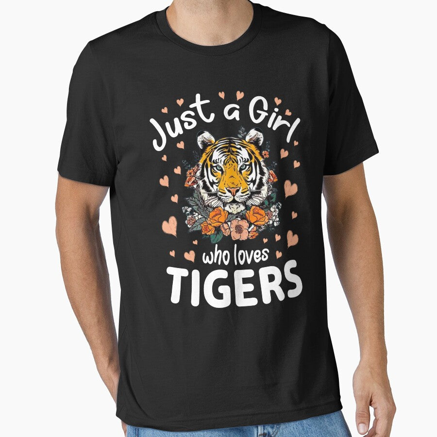 Just a Girl Who Loves Tigers T-Shirt by LarryMBrown