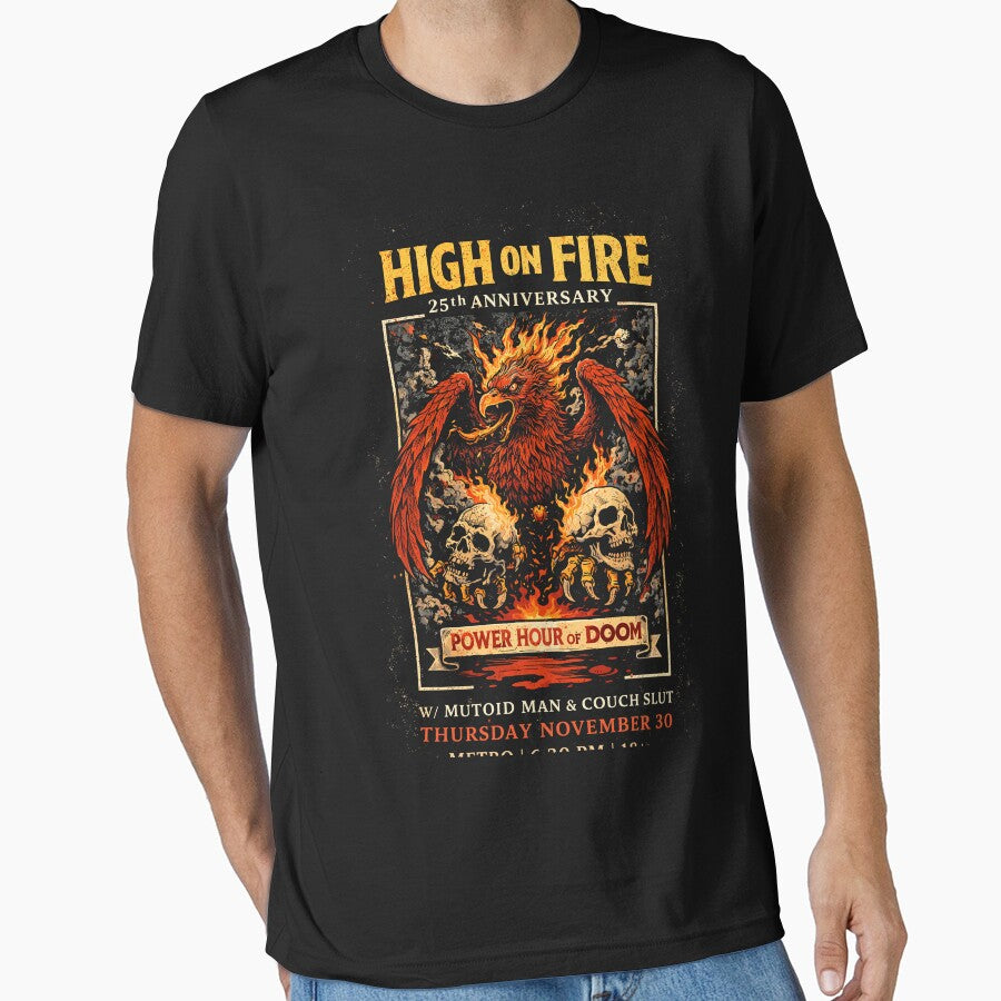 High on Fire 25th Anniversary Poster by Matinez Pink