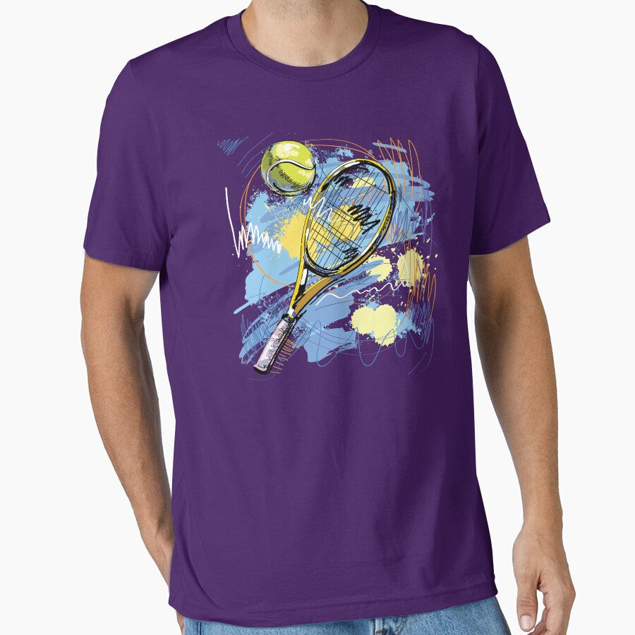 Hand drawn with graffiti tennis sport by lovingangela