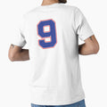 Jersey Number 9 / Player Shirt Number Nine (Blue with Red Outline) by STUDIO-72