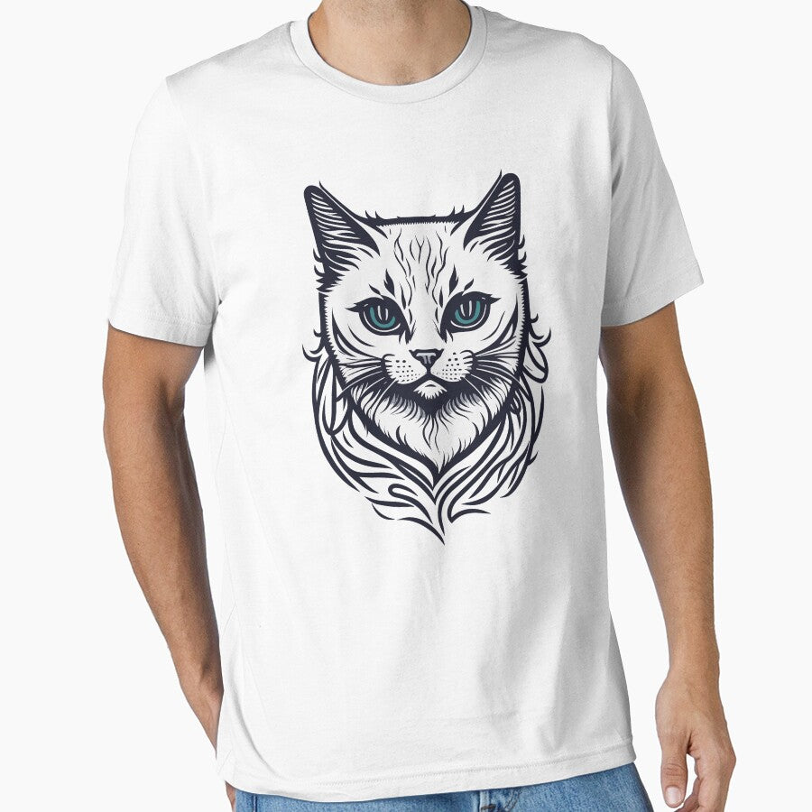 White Cat Illustration Vector Style by NordicBadger