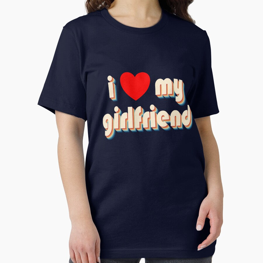 I Love My Girlfriend Heart Hot Retro I Love My Girlfriend Gear by DynamicDesign