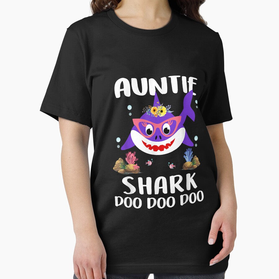 Auntie Shark Shirt Mothers Day Gift Idea For Mother Wife by DahlilaJo