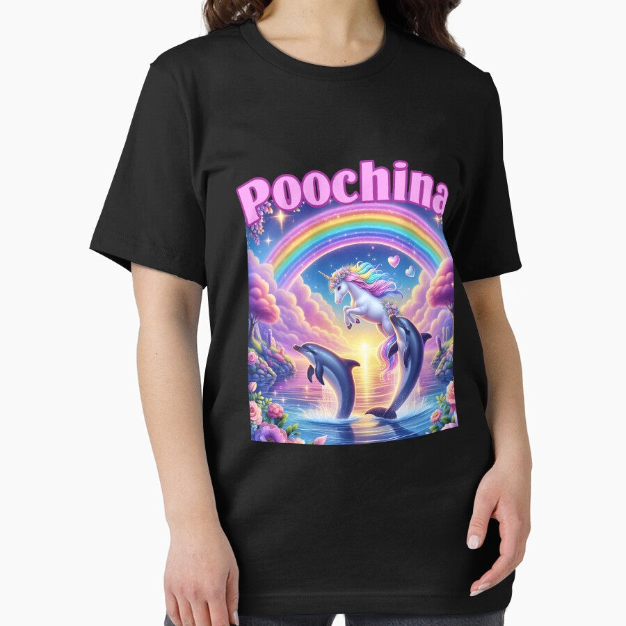Poochina, Ironic Funny Meme, Trendy Dolphin by Ariana De Amicis
