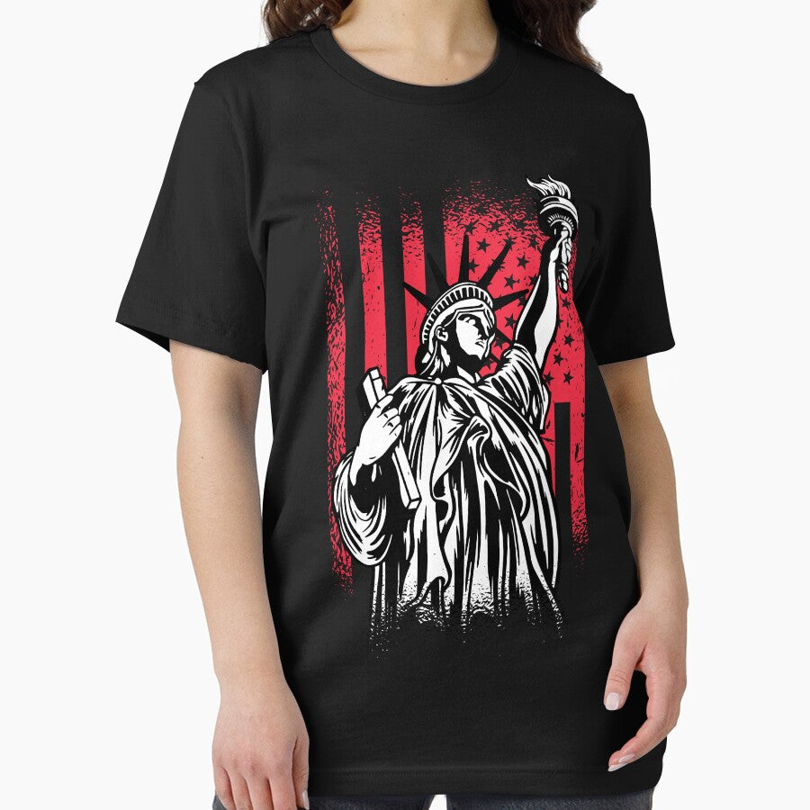 American Flag - Statue of Liberty by bennetthuskers