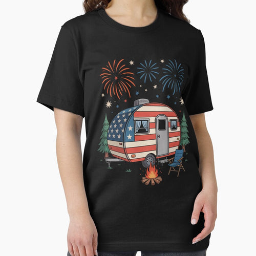 4Th July Camper Us Flag Patriotic by AnixieArtFun