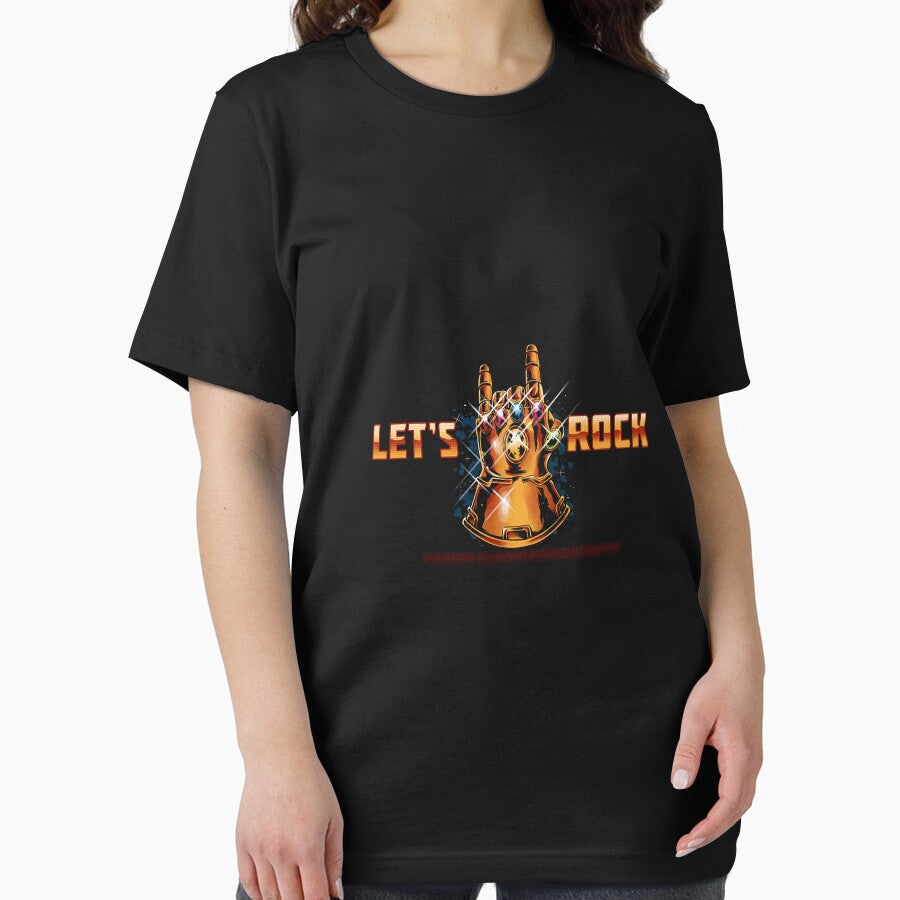Lets Rock T-shirt, Infinity Gauntlet Tee, InfinityTee, Rock music by Remember-When