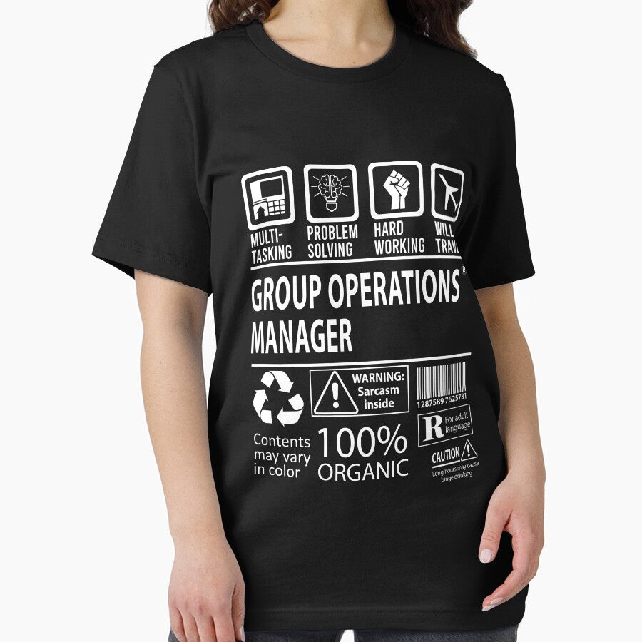 Group Operations Manager T Shirt - MultiTasking Certified Job Gift Item Tee by andahanson