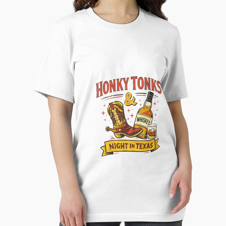 Honky Tonks & Whiskey Texas Night by Matinez Pink