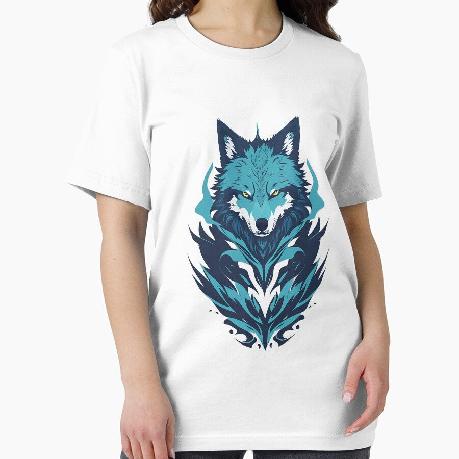 Blue Vector Style Wolf Logo by NordicBadger