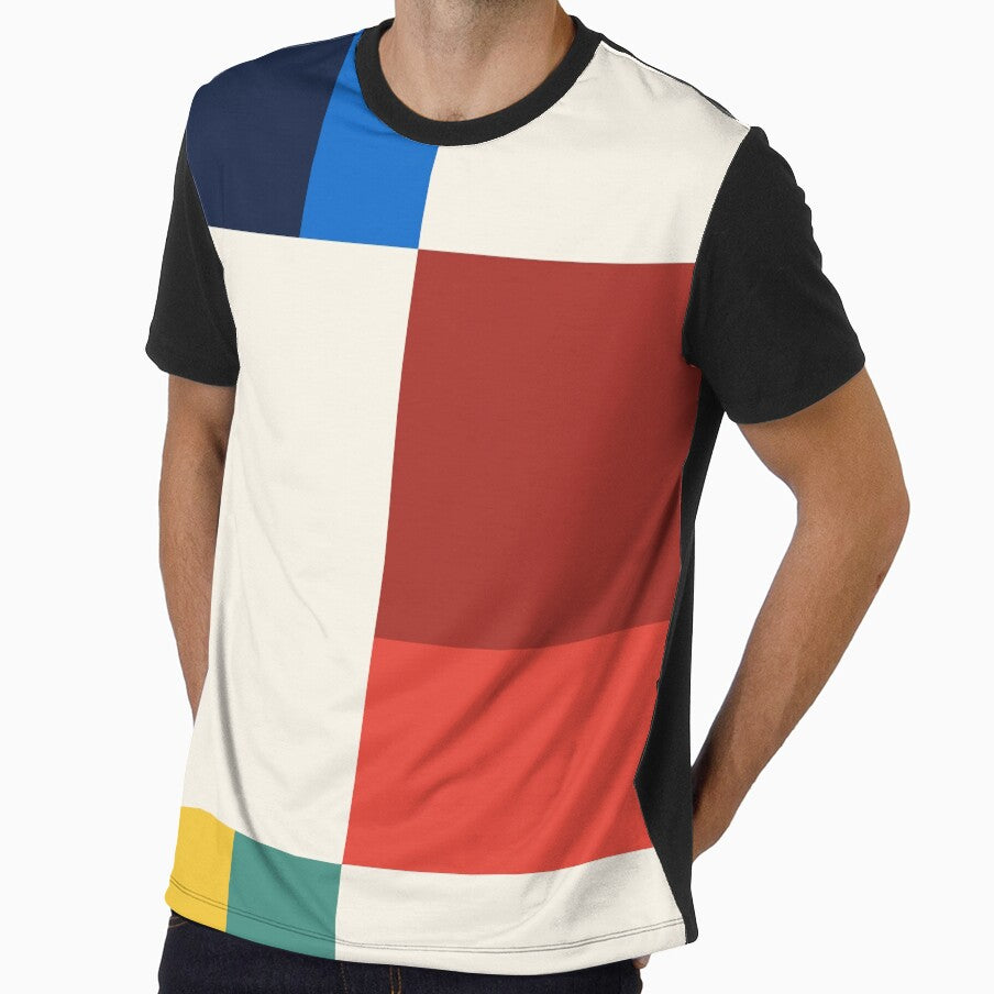 Mid Century Modern Vintage Inspired Colorfield Geometric Abstract Poster by pollylopsicle