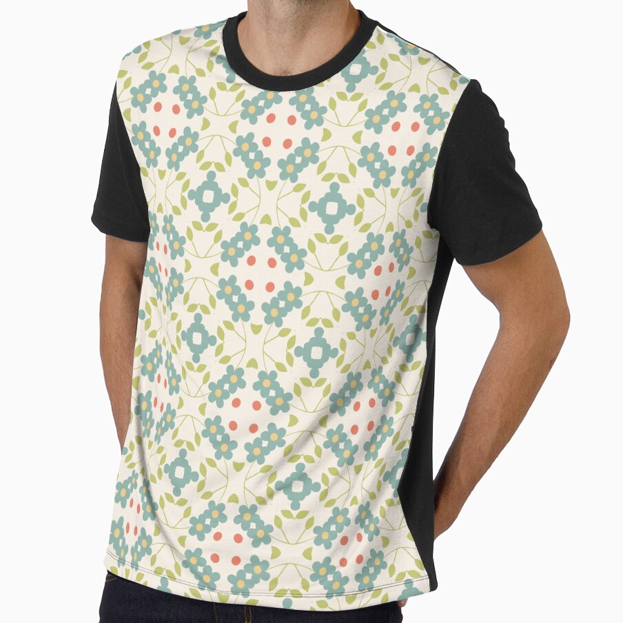 colorful floral abstract seamless repeat pattern by Abrahamjrnd