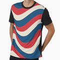 Modern Patriotic Wave Stripe Pattern Americana by OldGloryForge