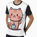 Cute Pink Cat by SabyDigitalArt