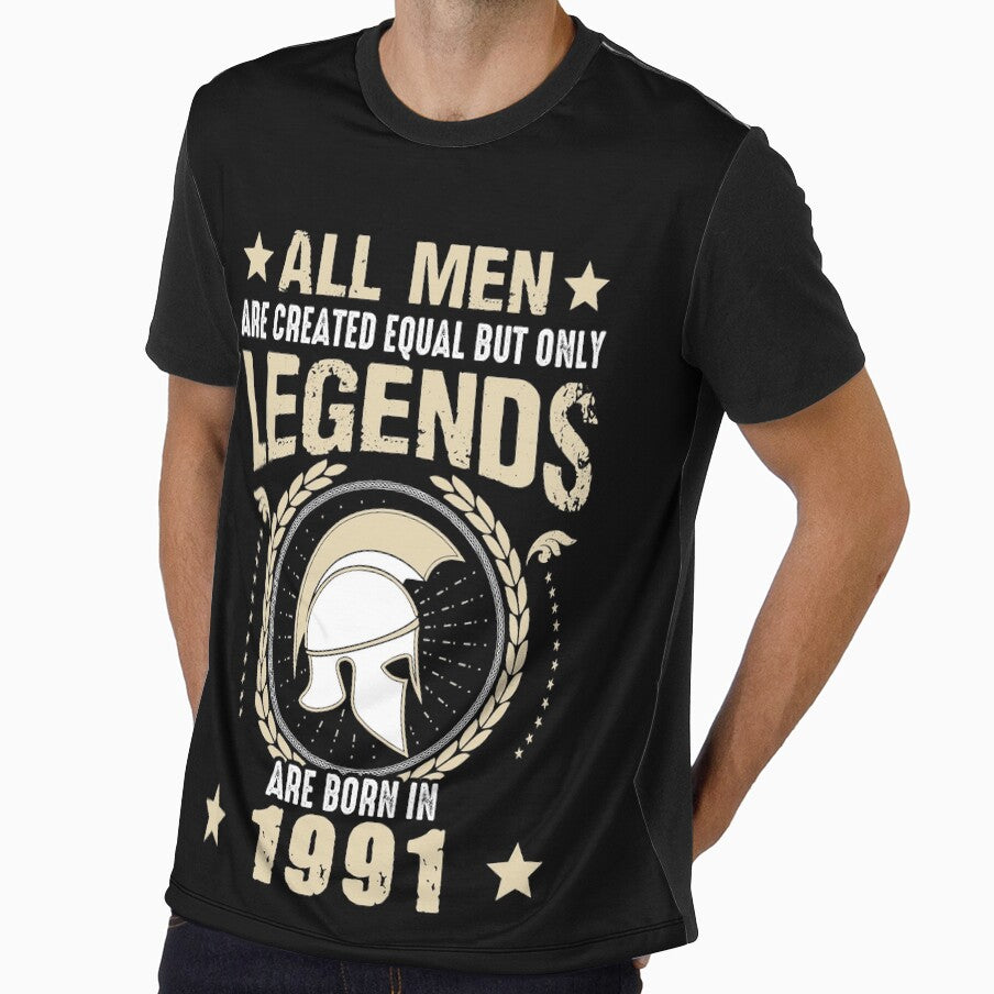 All Man Are Created Equal But Only Legends Are Born In 1991 by Qudkin