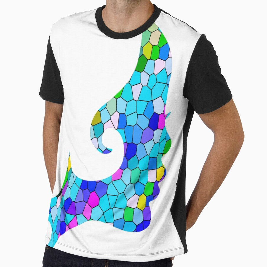 Women face stained glass by Tshirtstory