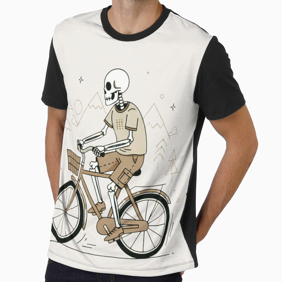 BIKER | Minimalist Skeleton Streetwear Art by DEADLINE.