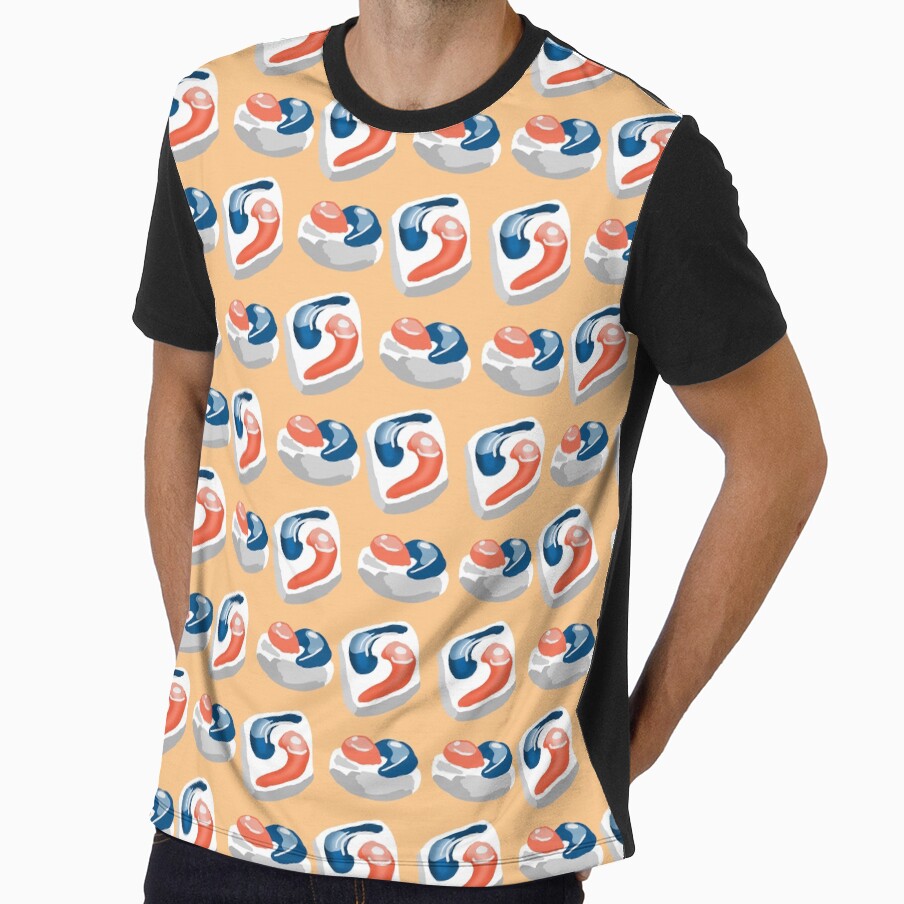 Tide Pods Challenge Repeating Pattern Orange Background Meme by bernardsanders