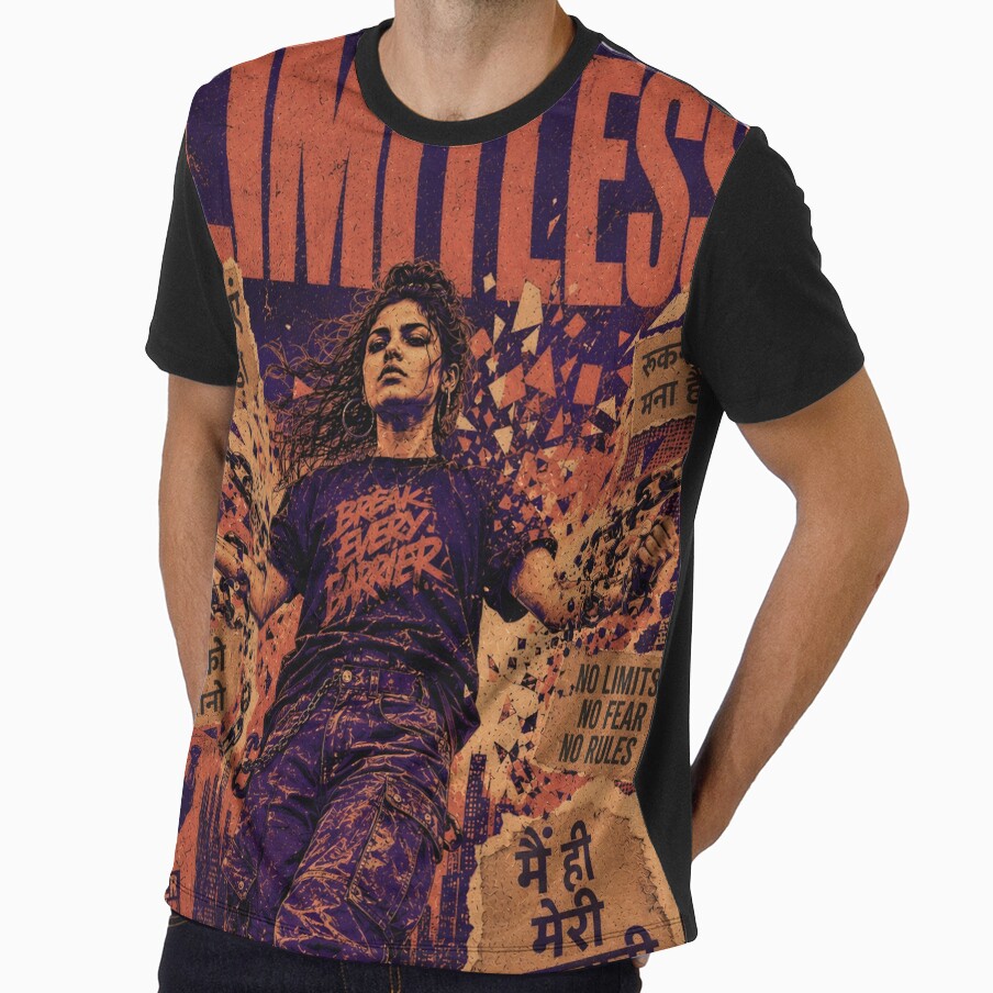 Limitless Women's Empowerment Break Every Barrier Motivational Graphic by Wearit.shop