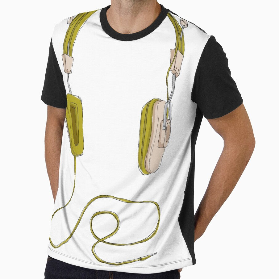 Earphone hand drawn art vintage illustration by gmm2000