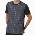Printed image of silver sequins - pyramid shapes on grey background by JaReVa