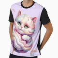 Rainbow Dream Puff – Cotton Candy Cat with Green Eyes by Sepinik