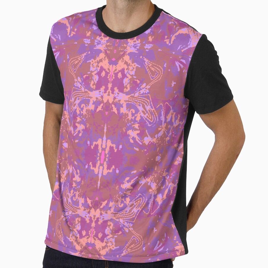 Abstract Pink Purple Ethnic Exclusive Pattern by LIRAZ ZIV